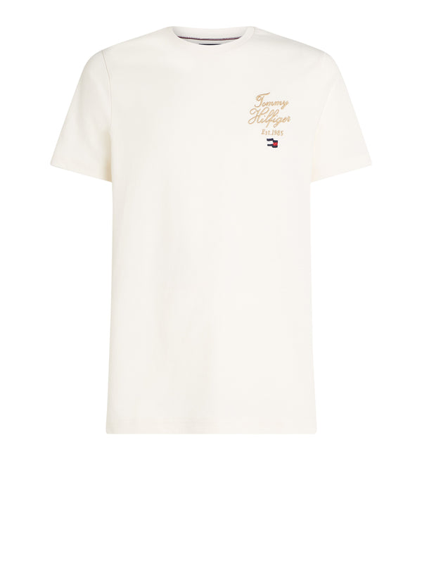 Tommy Hilfiger T-shirt Uomo Mod. MW0MW38334 ZOO WHITE