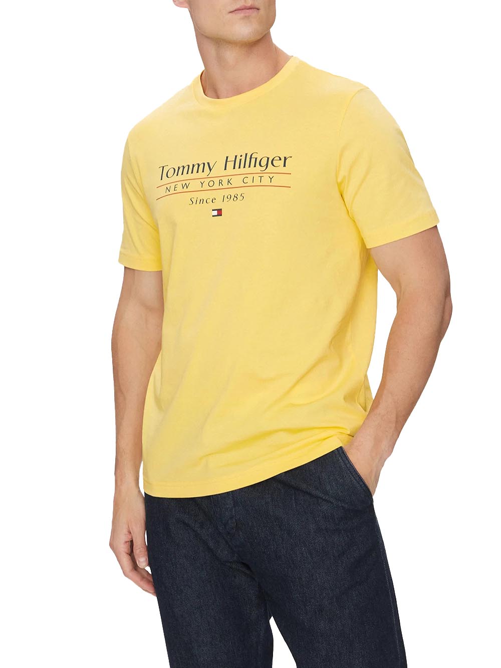 Tommy Hilfiger T-shirt Uomo Mod. MW0MW38621 ZFO Giallo