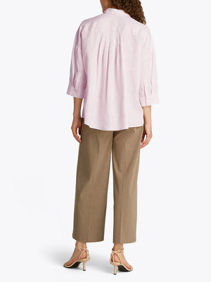 Tommy Hilfiger Camicia Manica Lunga Donna Mod. WW0WW46169 RIGA 0ED Rosa