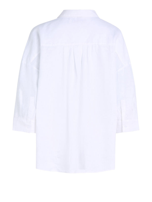 Tommy Hilfiger Camicia Manica Lunga Donna Mod. WW0WW46169 YCF Bianco