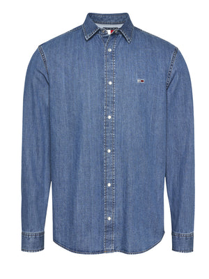 Tommy Hilfiger Camicia Manica Lunga Uomo Mod. DM0DM21102 1A5 DENIM