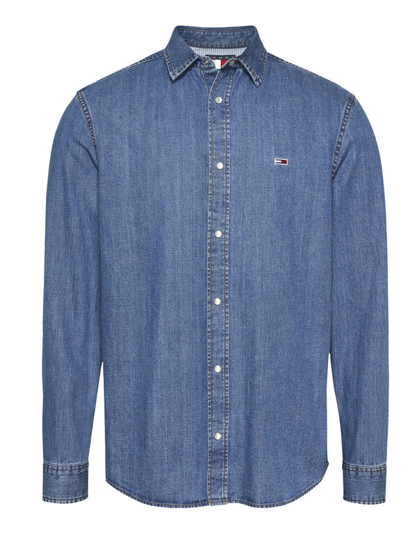 Tommy Hilfiger Camicia Manica Lunga Uomo Mod. DM0DM21102 1A5 DENIM