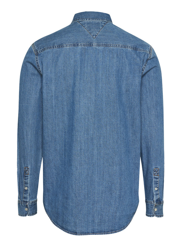 Tommy Hilfiger Camicia Manica Lunga Uomo Mod. DM0DM21102 1A5 DENIM