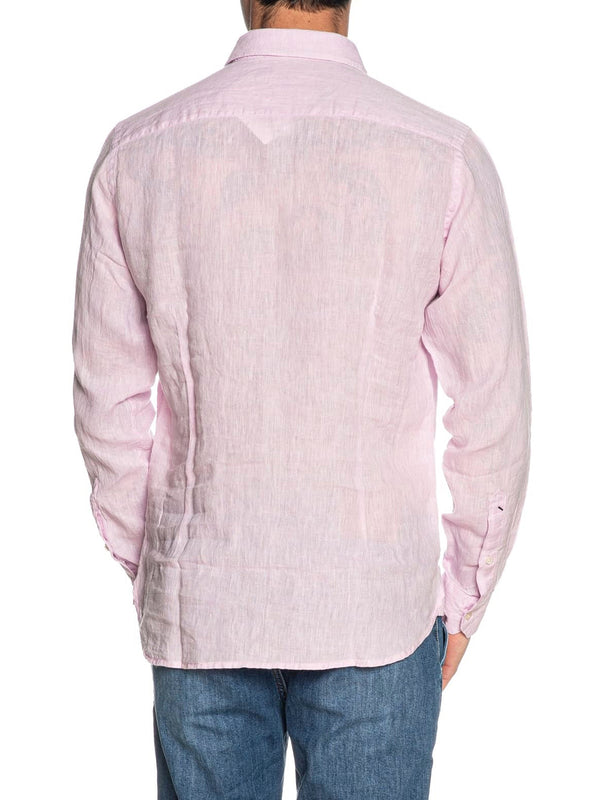 U.S. Polo Asssn. Camicia m/l Linen Chambray Uomo Mod. US41104023 105 Rosa