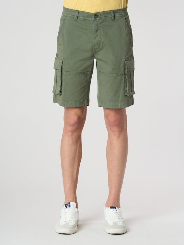 U.S. Polo Asssn. Bermuda Stretch Twill Overdyed Uomo Mod. US41143001 448 Verde
