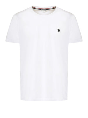 U.S. Polo Asssn. T-shirt Basic Jersey Uomo Mod. US41154004 100 WHITE