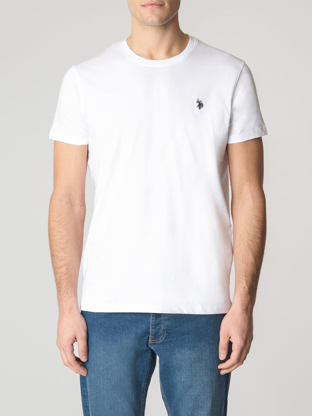 U.S. Polo Asssn. T-shirt Basic Jersey Uomo Mod. US41154004 100 WHITE