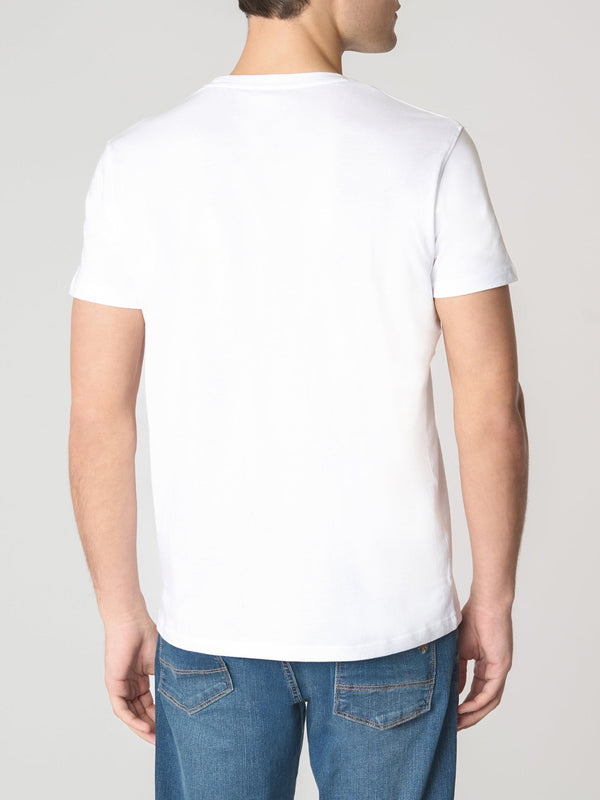 U.S. Polo Asssn. T-shirt Basic Jersey Uomo Mod. US41154004 100 WHITE