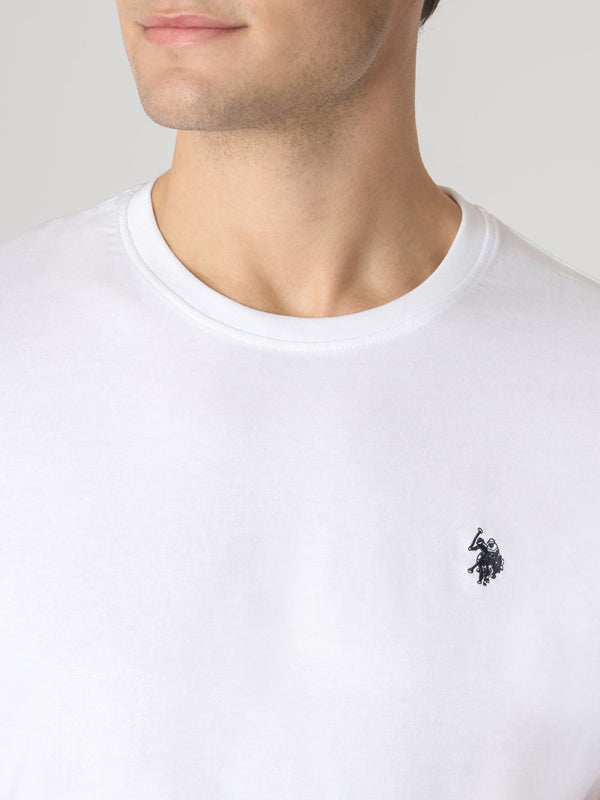 U.S. Polo Asssn. T-shirt Basic Jersey Uomo Mod. US41154004 100 WHITE