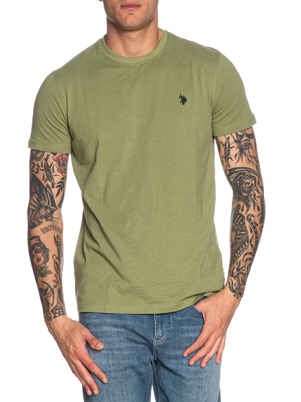 U.S. Polo Asssn. T-shirt Basic Jersey Uomo Mod. US41154004 148 Verde