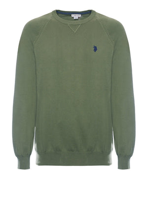 U.S. Polo Asssn. Pullover Cotton Knit Gauge 12 G.D. 30/3 Uomo Mod. US41173003 448 Verde