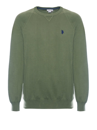 U.S. Polo Asssn. Pullover Cotton Knit Gauge 12 G.D. 30/3 Uomo Mod. US41173003 448 Verde