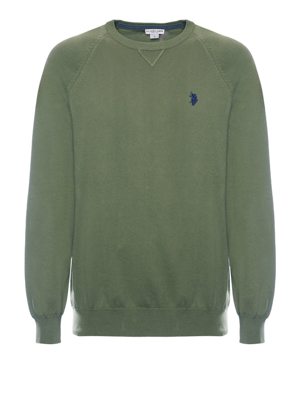 U.S. Polo Asssn. Pullover Cotton Knit Gauge 12 G.D. 30/3 Uomo Mod. US41173003 448 Verde