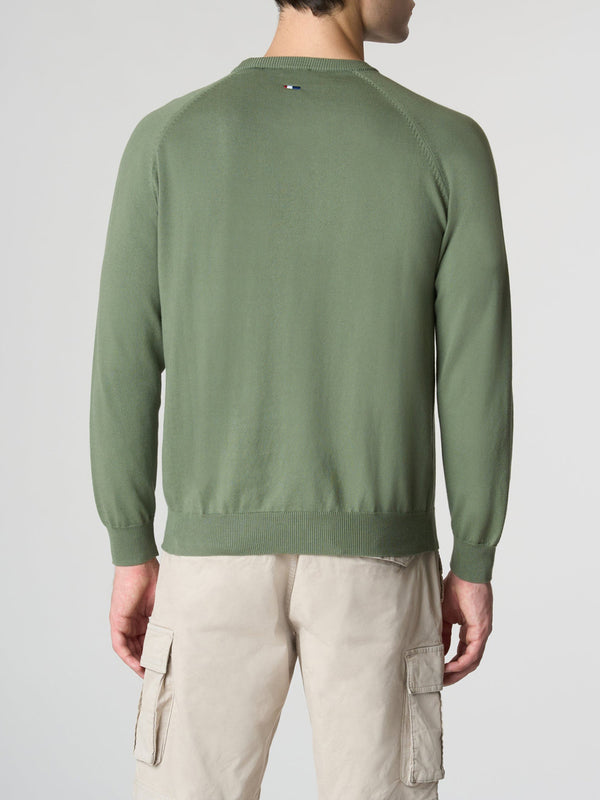 U.S. Polo Asssn. Pullover Cotton Knit Gauge 12 G.D. 30/3 Uomo Mod. US41173003 448 Verde