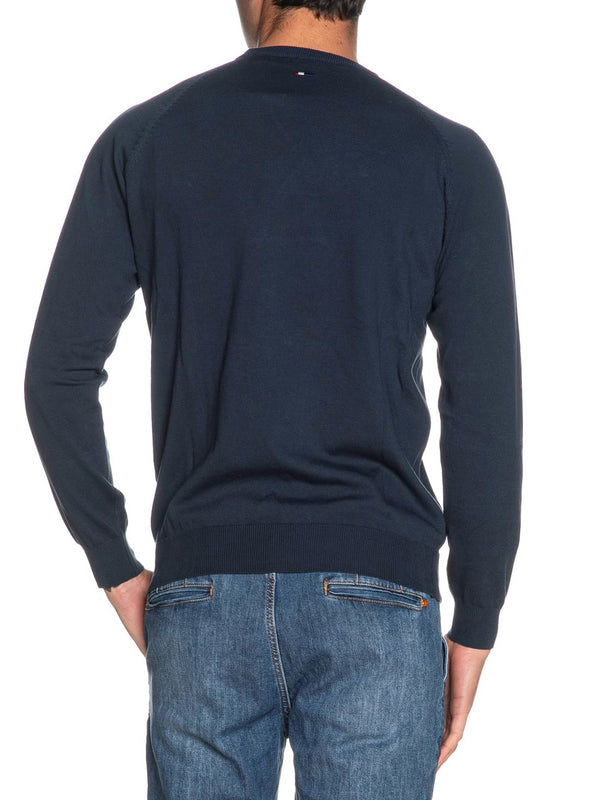 U.S. Polo Asssn. Pullover Cotton Knit Gauge 12 G.D. 30/3 Uomo Mod. US41173003 479 Blu