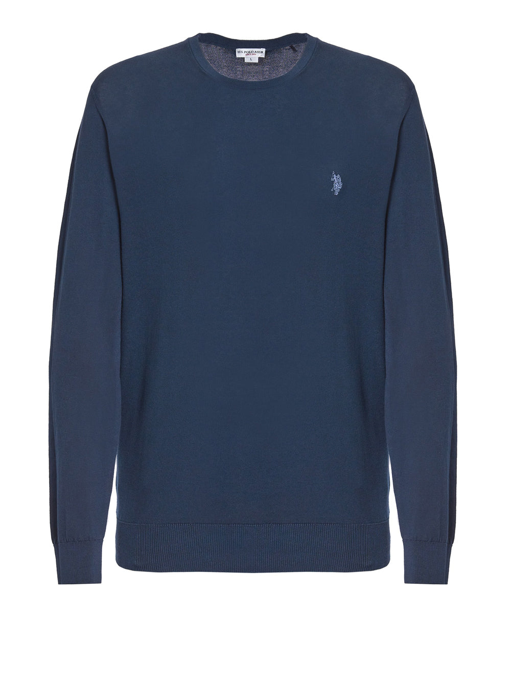 U.S. Polo Asssn. Pullover Cot Crepe Knit Gg 14 Over Dyed Uomo Mod. US41173007 479 Blu