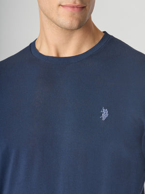 U.S. Polo Asssn. Pullover Cot Crepe Knit Gg 14 Over Dyed Uomo Mod. US41173007 479 Blu