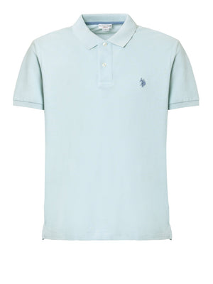 U.S. Polo Asssn. Polo Manica Corta Basic Piquet Uomo Mod. US41197001 103 Celeste