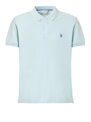 U.S. Polo Asssn. Polo Manica Corta Basic Piquet Uomo Mod. US41197001 103 Celeste