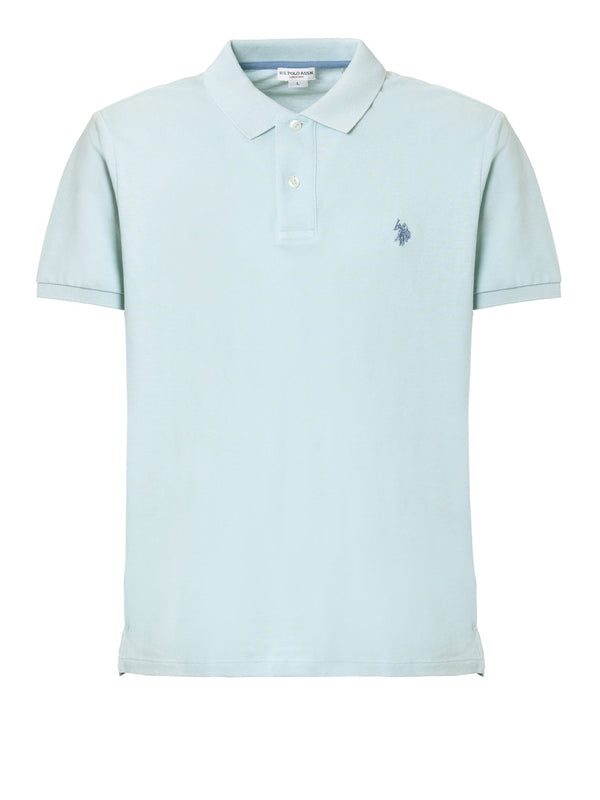 U.S. Polo Asssn. Polo Manica Corta Basic Piquet Uomo Mod. US41197001 103 Celeste