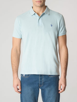 U.S. Polo Asssn. Polo Manica Corta Basic Piquet Uomo Mod. US41197001 103 Celeste