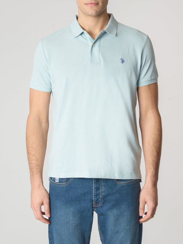 U.S. Polo Asssn. Polo Manica Corta Basic Piquet Uomo Mod. US41197001 103 Celeste