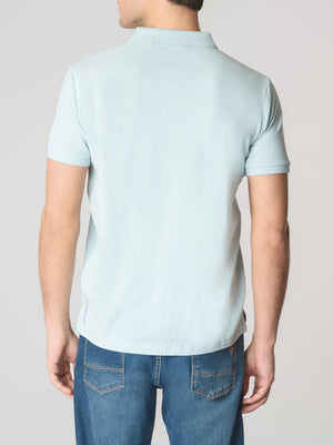 U.S. Polo Asssn. Polo Manica Corta Basic Piquet Uomo Mod. US41197001 103 Celeste