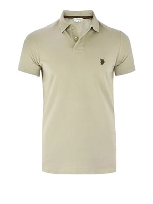 U.S. Polo Asssn. Polo Manica Corta Basic Piquet Uomo Mod. US41197001 328 Beige