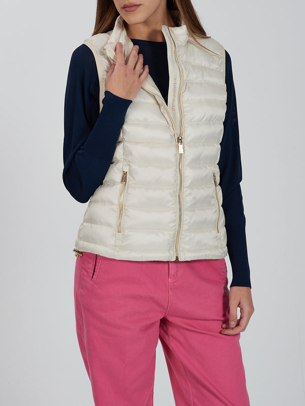 Yes Zee Smanicato Giubbino Donna Smanicato Trapuntato Donna Mod. J231 M600 0222 Beige
