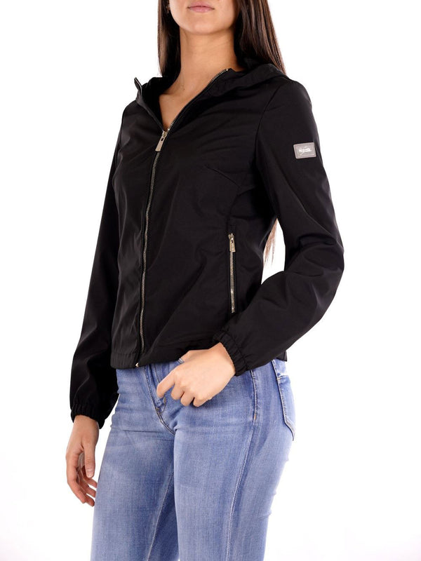 Yes Zee Giubbino Giubbino Donna In Softshell Con Cappuccio Donna Mod. J425 QD00 0801 Nero