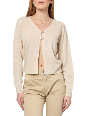 Yes Zee Maglia Maglia Donna Cardigan Donna Mod. M440 HF00 0245 Sabbia