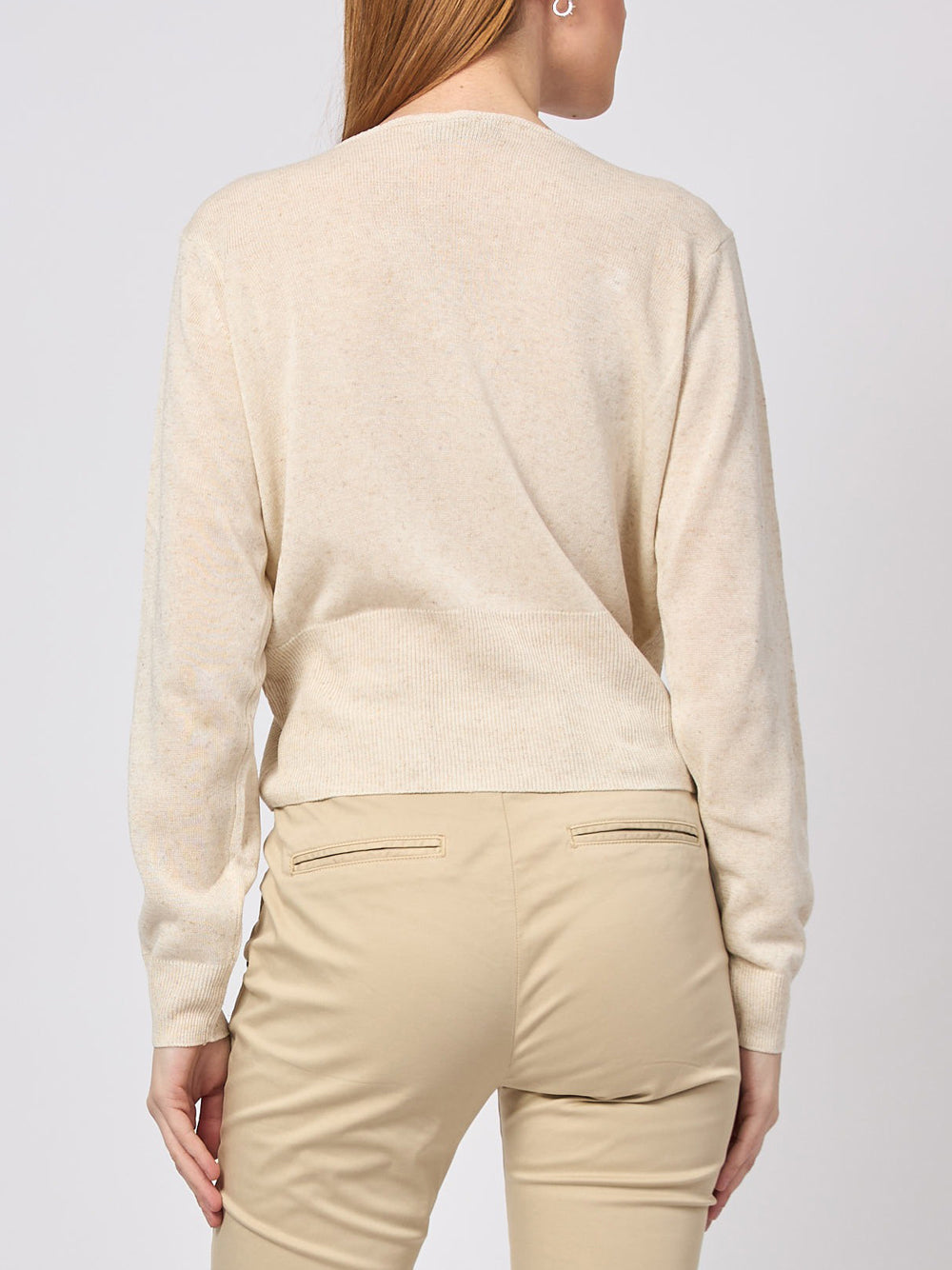 Yes Zee Maglia Maglia Donna Cardigan Donna Mod. M440 HF00 0245 Sabbia
