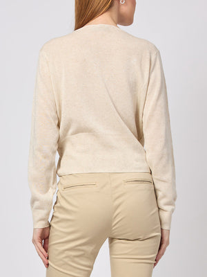 Yes Zee Maglia Maglia Donna Cardigan Donna Mod. M440 HF00 0245 Sabbia