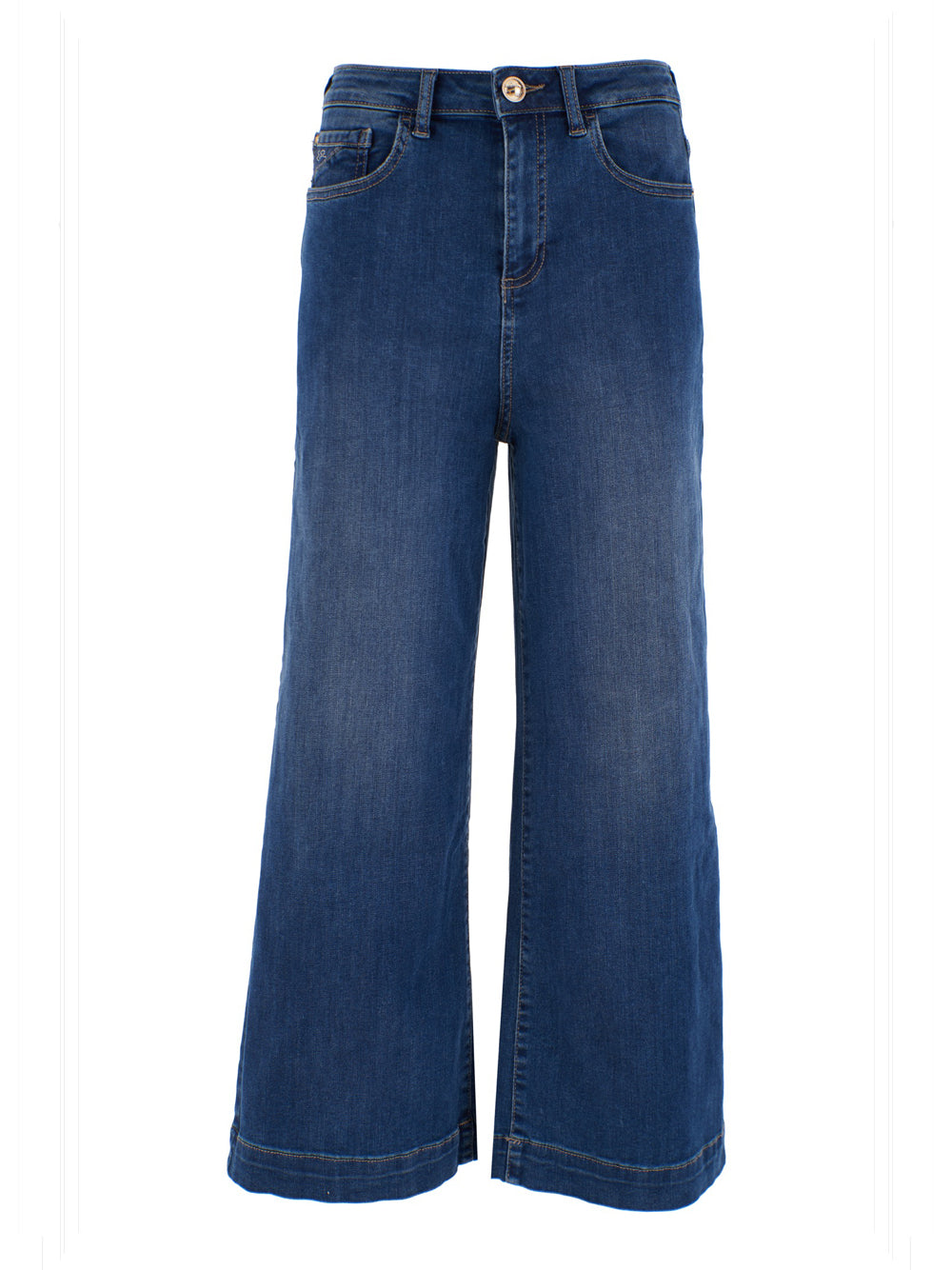 Yes Zee Jeans Jeans Donna Palazzo 5 Tasche, Wide Leg Donna Mod. P348 X914 J711 STONE