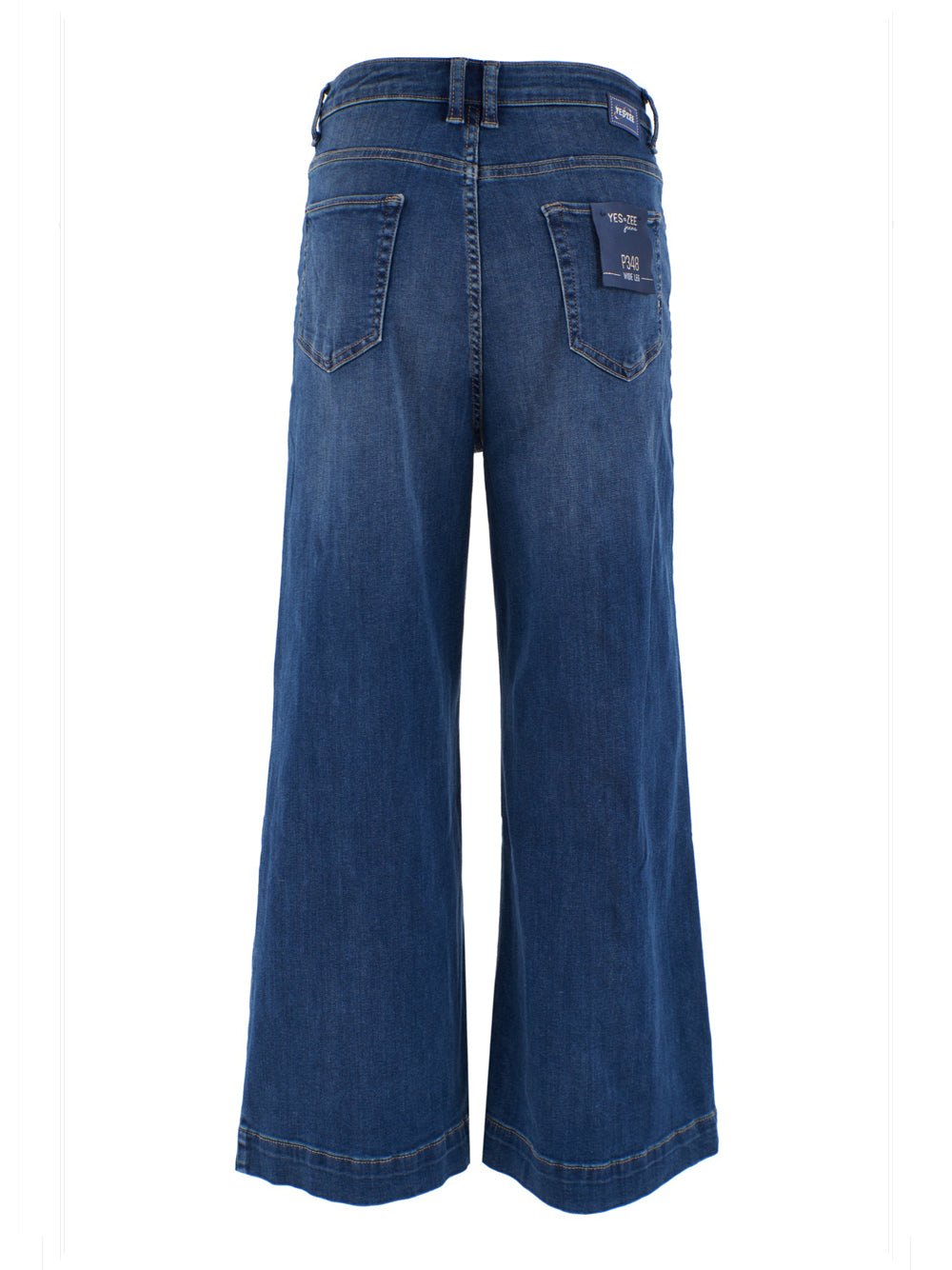 Yes Zee Jeans Jeans Donna Palazzo 5 Tasche, Wide Leg Donna Mod. P348 X914 J711 STONE