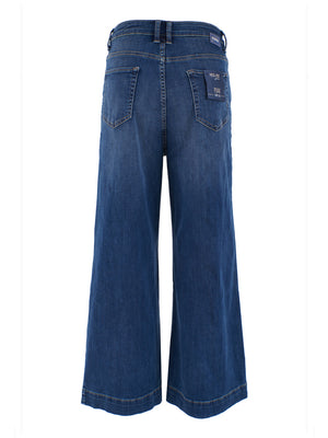 Yes Zee Jeans Jeans Donna Palazzo 5 Tasche, Wide Leg Donna Mod. P348 X914 J711 STONE