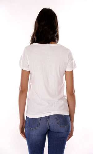 Yes Zee T-shirt T-Shirt Donna Scollo A Madonna, M/C Donna Mod. T221 TL00 0101 Bianco