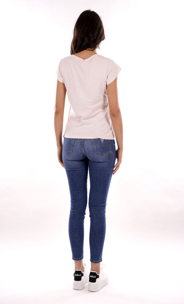 Yes Zee T-shirt Donna Girocollo, M/C Donna Mod. T257 SG00 0441 Rosa Tenue