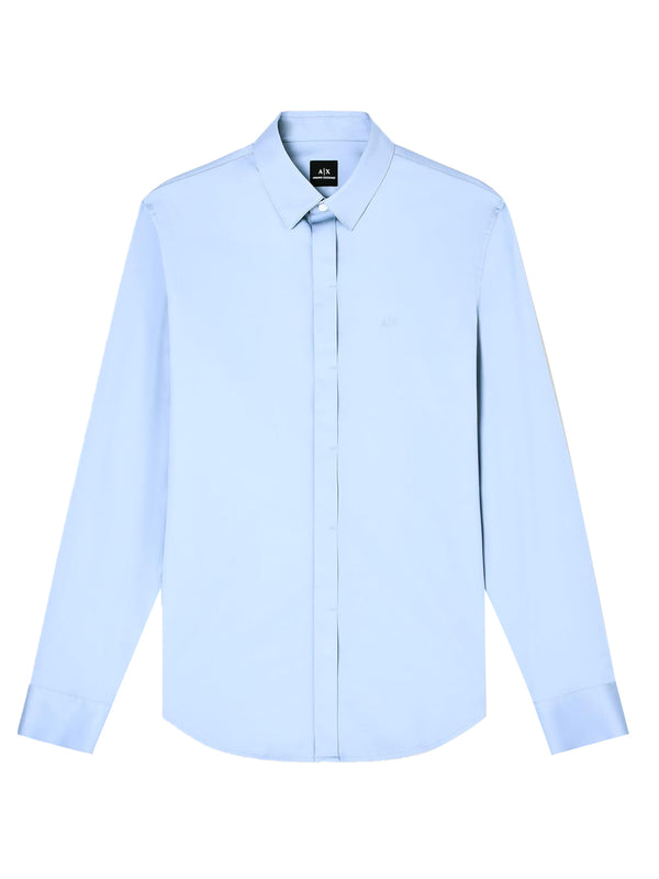 A|X Armani Exchange Camicia m/l Uomo Mod. 8NZCBD U9289 Celeste
