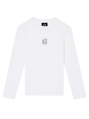 A|X Armani Exchange T-shitr Manica Lunga Uomo Mod. XM000364 U0009 Bianco