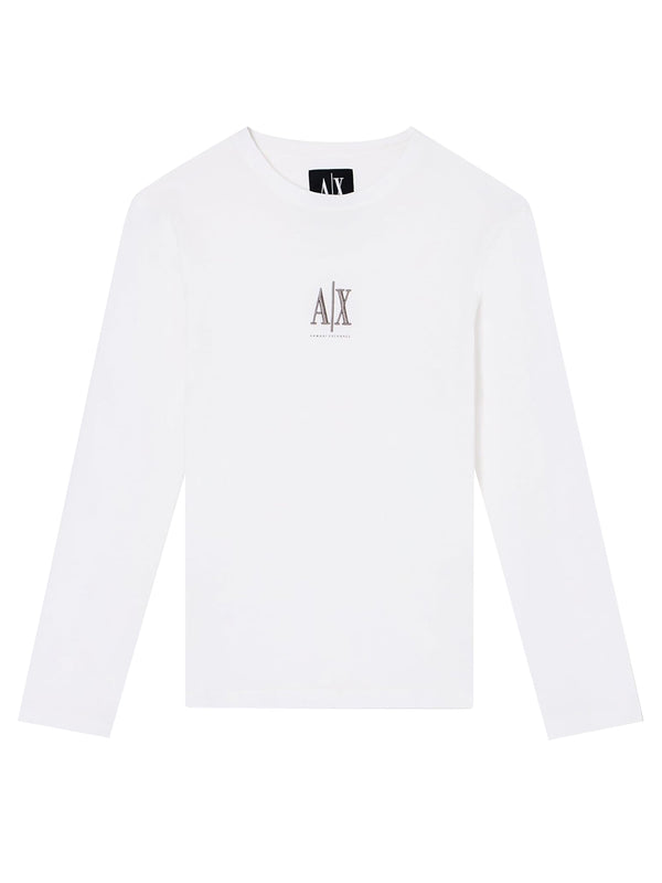 A|X Armani Exchange T-shitr Manica Lunga Uomo Mod. XM000364 U0009 Bianco