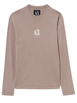 A|X Armani Exchange T-shitr Manica Lungal Uomo Mod. XM000364 U6107 Nocciola