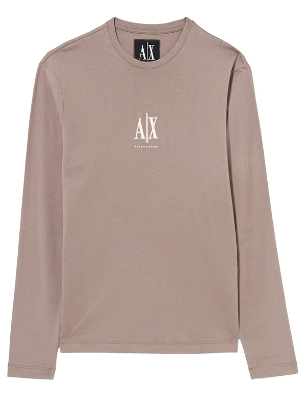 A|X Armani Exchange T-shitr Manica Lungal Uomo Mod. XM000364 U6107 Nocciola