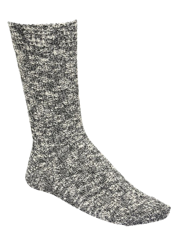 Birkenstock Calzini UNISEX Mod. 1008031 COTTON SLUB BLACK/GREY Nero/grigio
