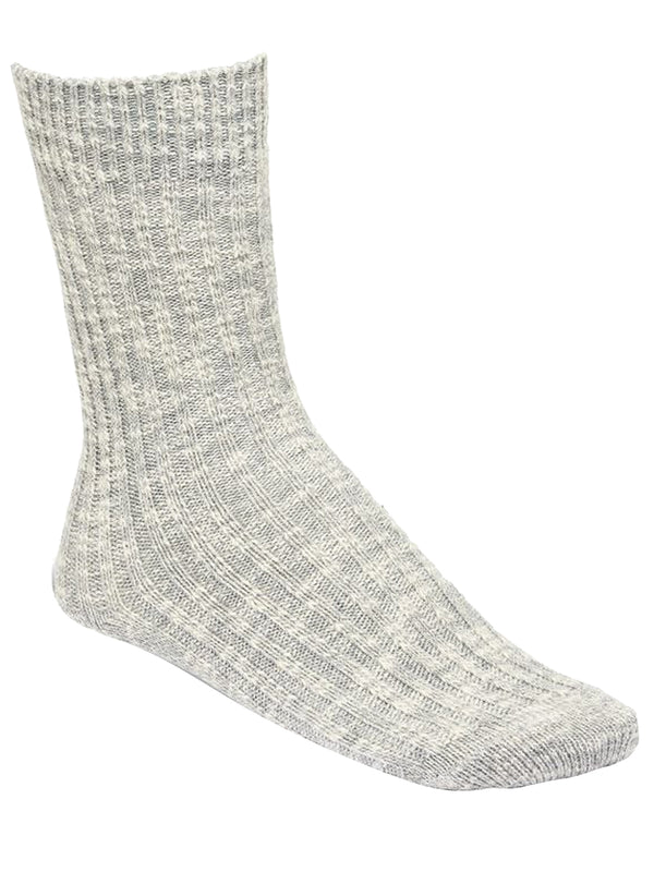 Birkenstock Calzini UNISEX Mod. 1008032 COTTON SLUB GREY/WHITE Grigio/bianco