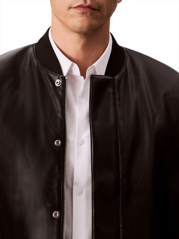 Calvin Klein Jeans Giubbotto pelle Uomo Mod. LV04RC407G UB1 BLACK