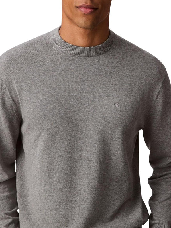 Calvin Klein Jeans Maglione Girocollo Uomo Mod. LV4RC309G P7E Grigio