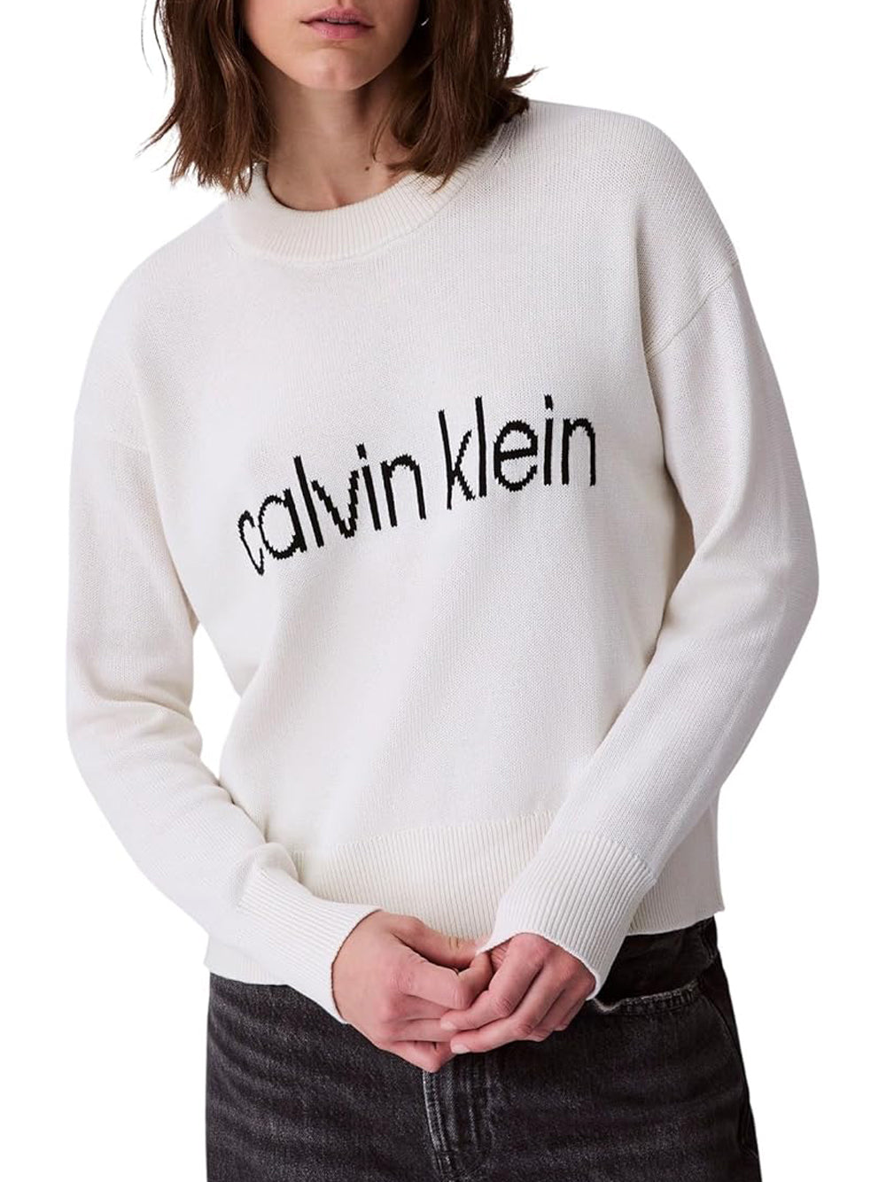 Calvin Klein Jeans Maglia Donna Mod. LVO47C311G YAS Panna