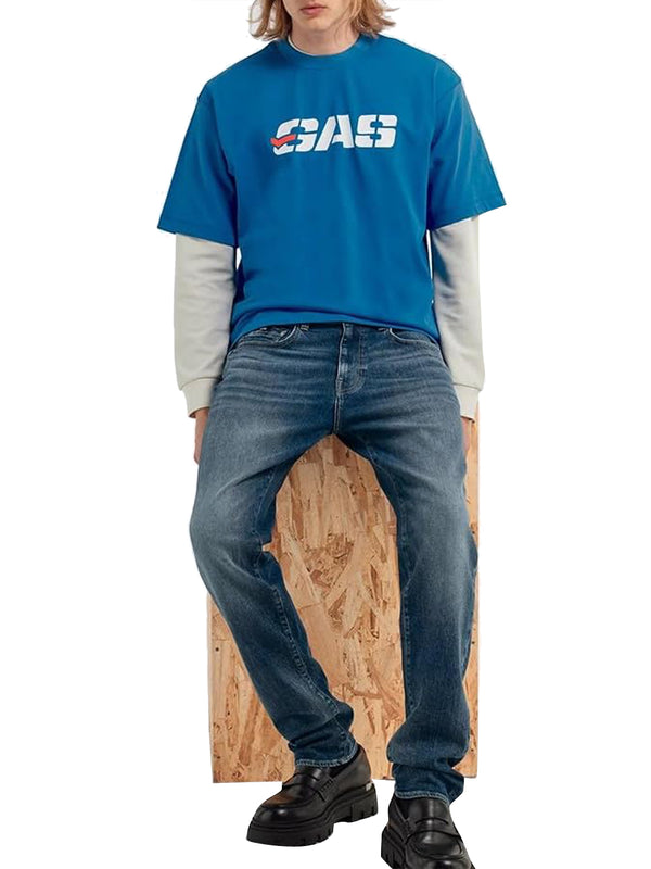 GAS Jeans Uomo Mod. A7521 ALBERT SIMPLE REV 53MM Denim
