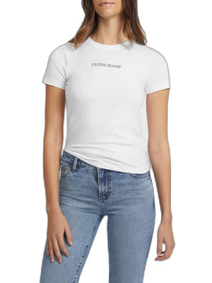 GUESS JEANS T-shirt Donna Mod. W4YI01 J1314 G011 Bianco